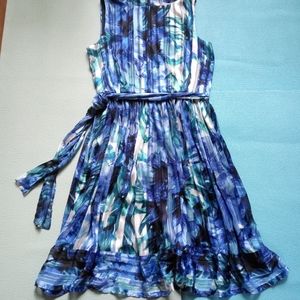 Luxe by Carmen Marc Valvo Belted Sleeveless A-line Dress 14